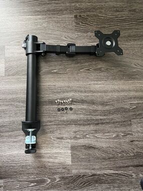 Amazon Black Single Monitor Arm with Clamp Base